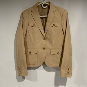 Theory Sz 6 Tan Utility Jacket Blazer